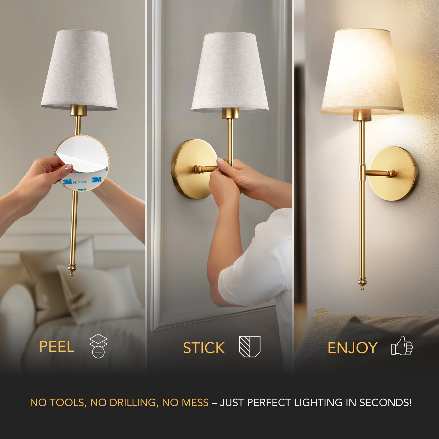 Wireless Wall Sconces