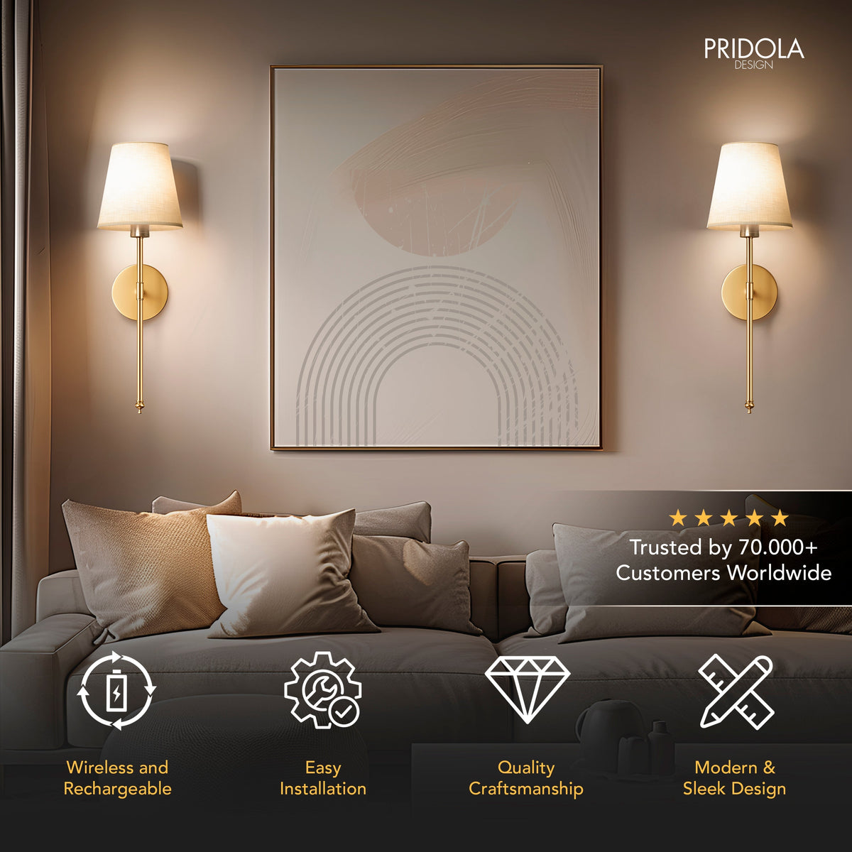 Wireless Wall Sconces