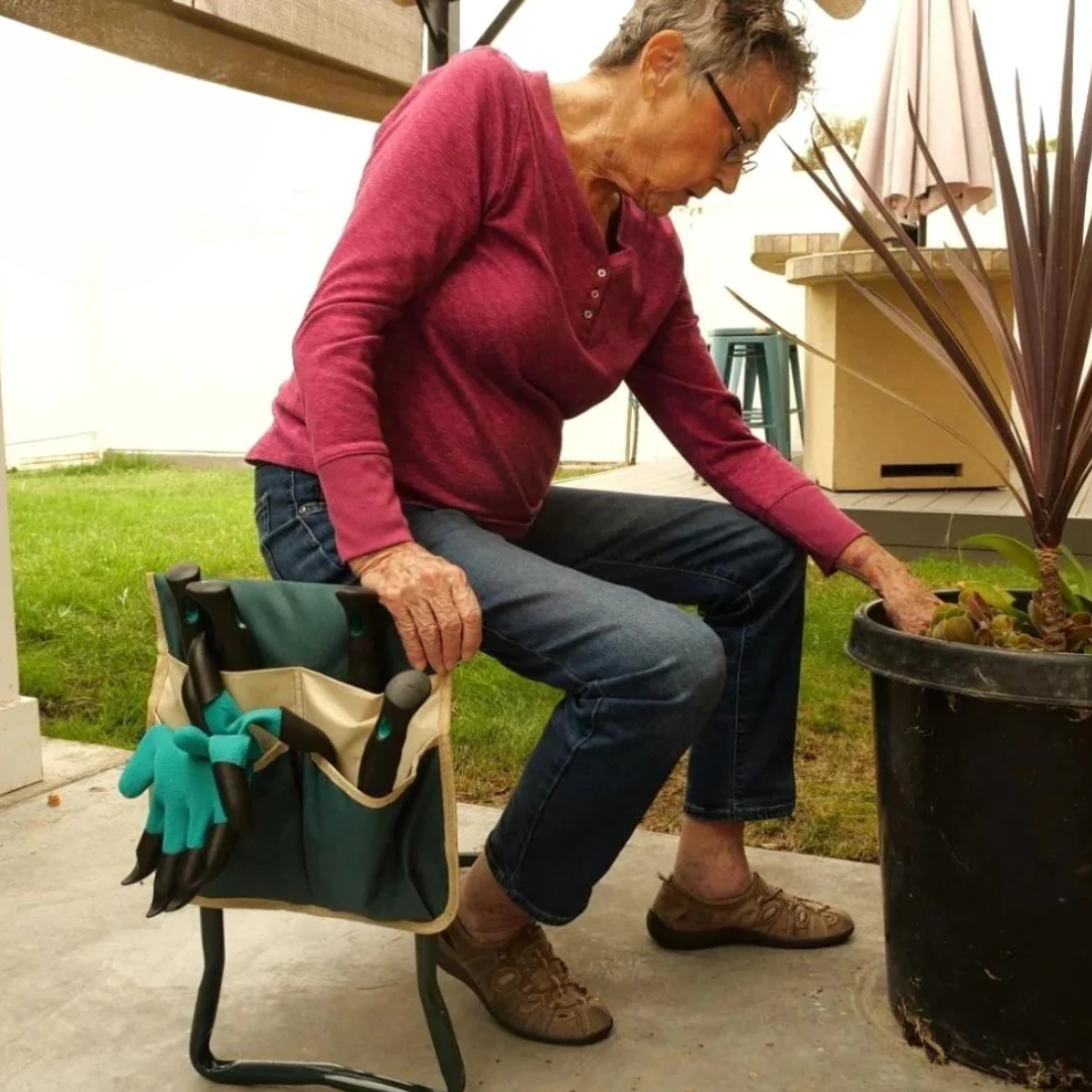 Support Bar and Seat for Gardening