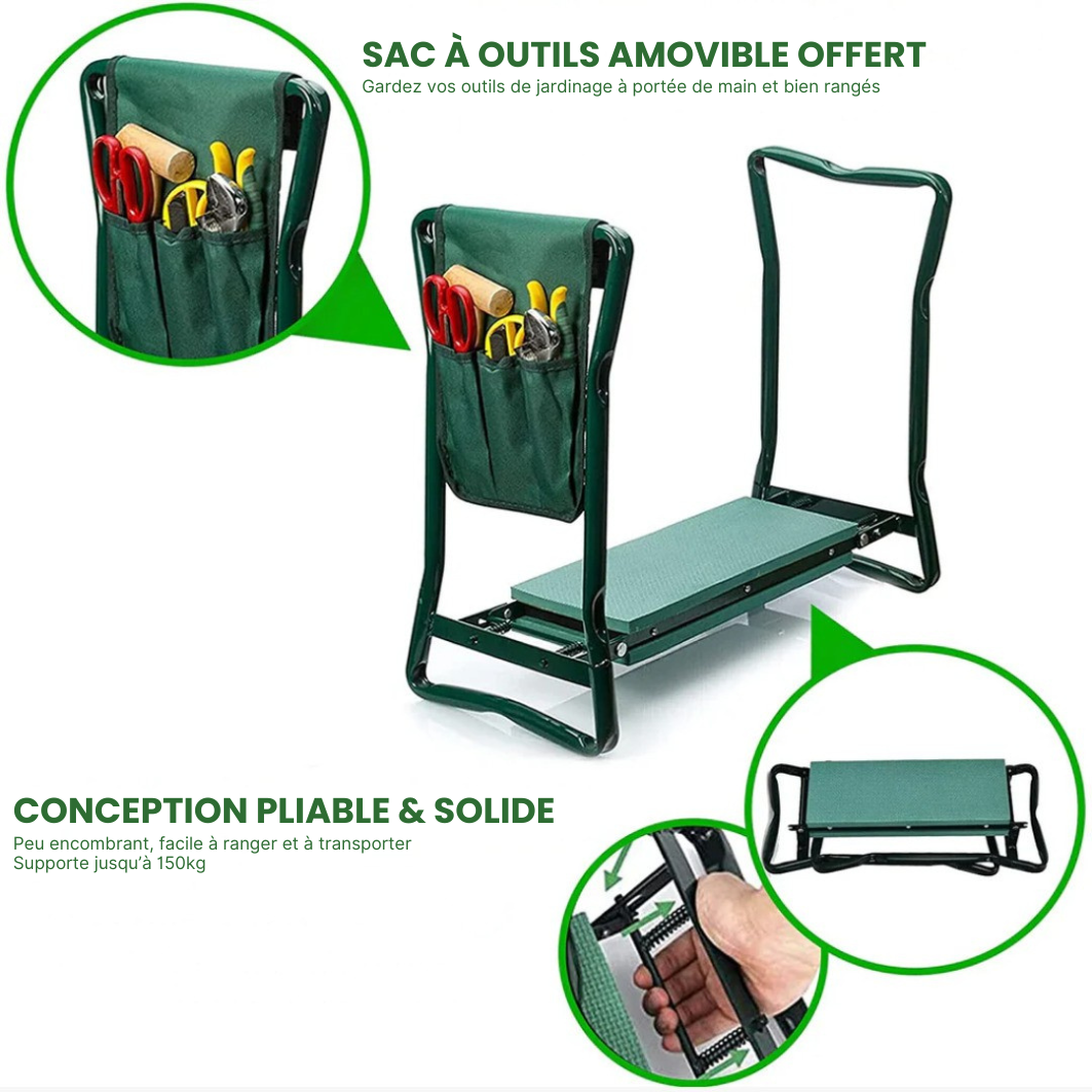 Support Bar and Seat for Gardening